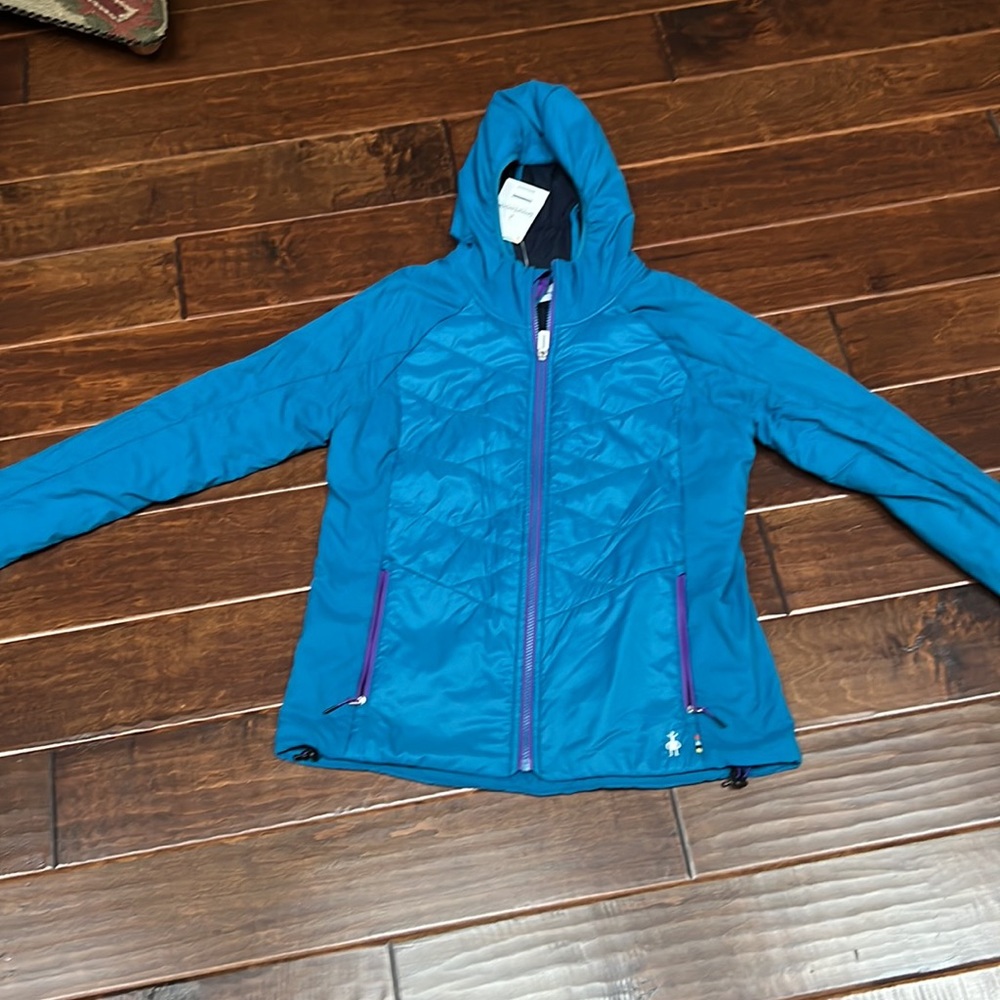 Smartwool Women's Teal Hooded Quilted Puffer Jacket